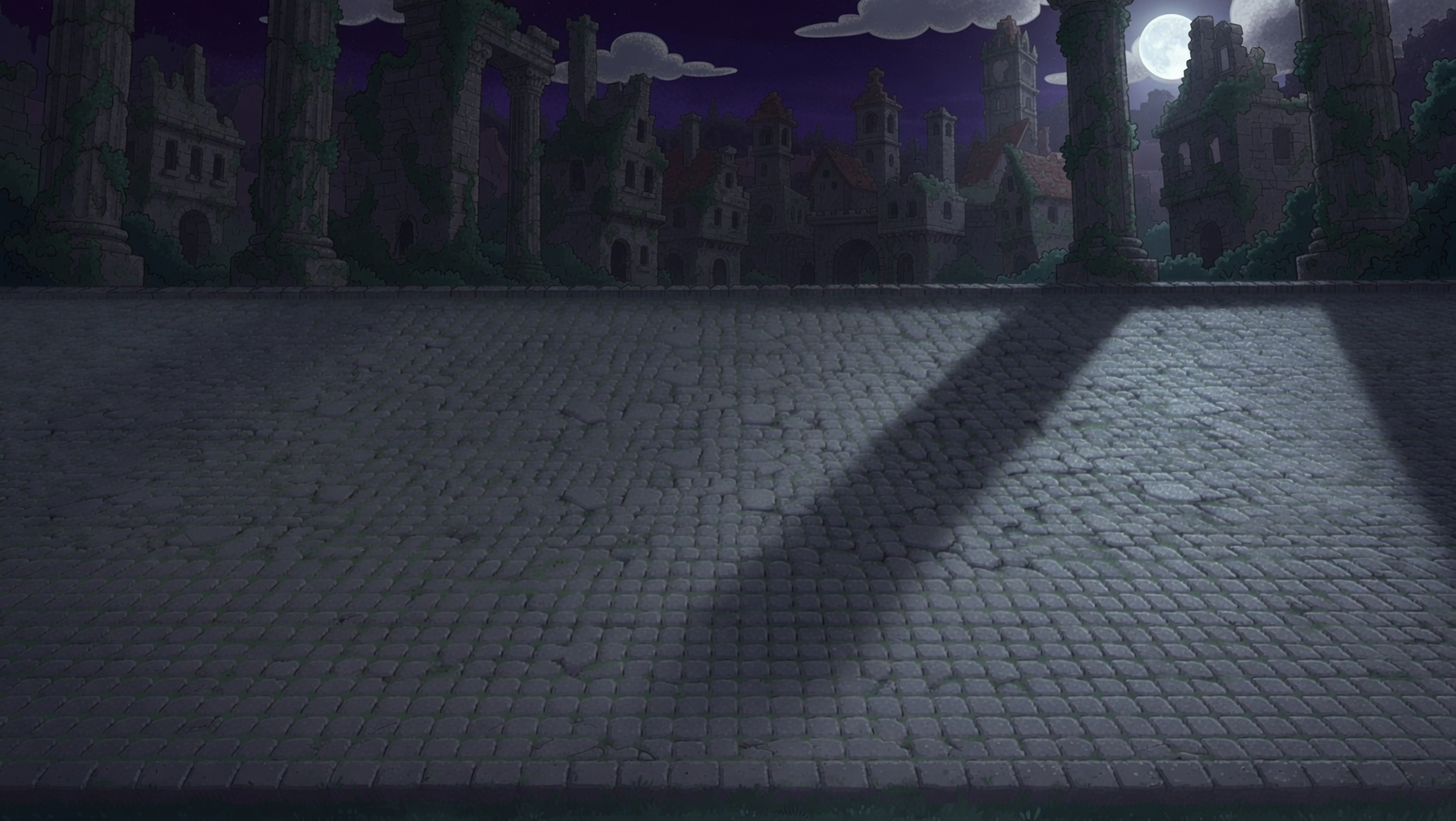 Szene Ruinen, Nacht